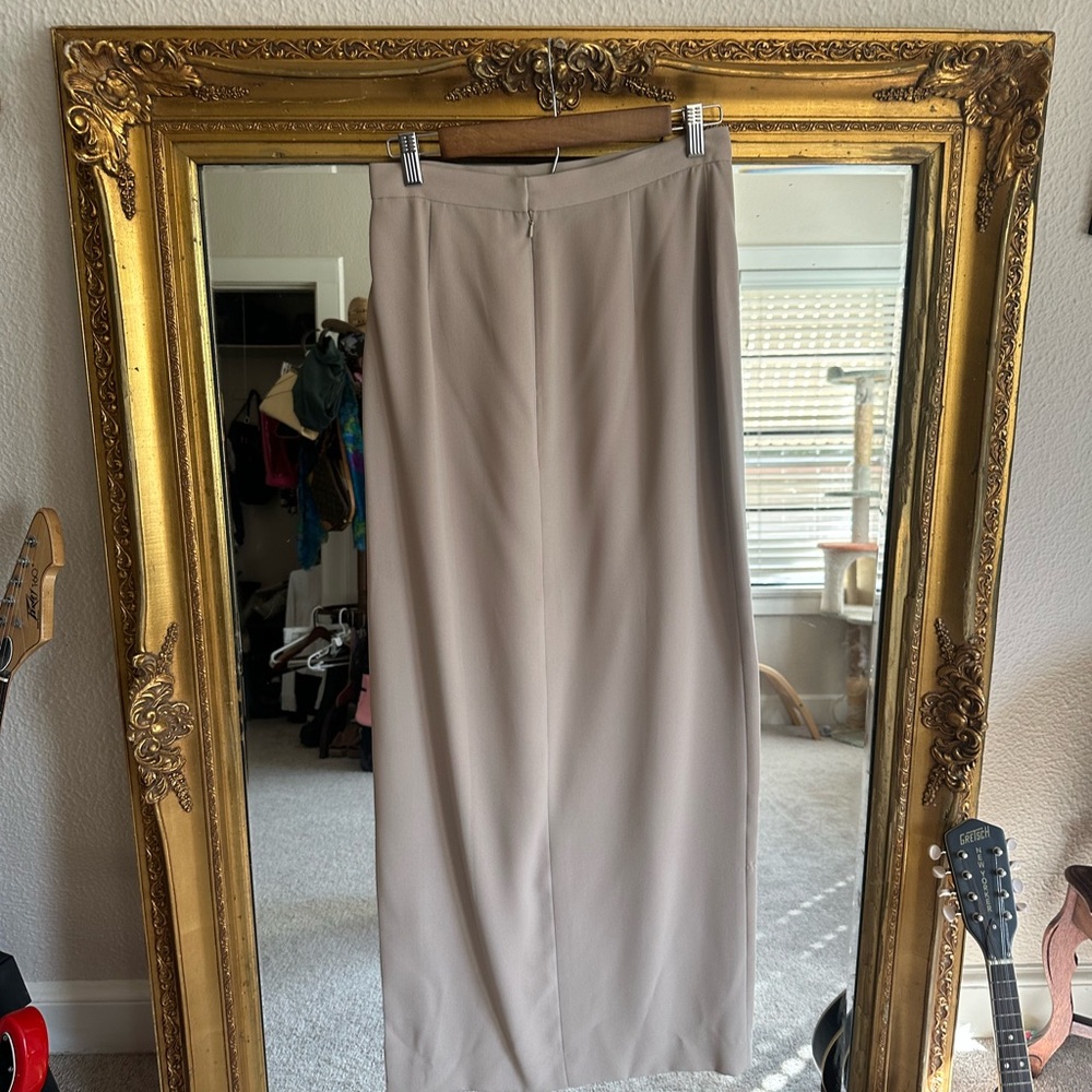 Elegant Beige Maxi Skirt